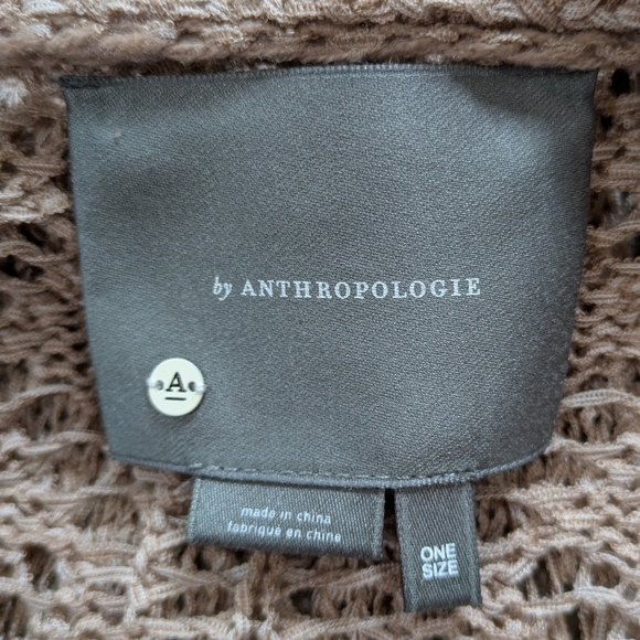 By Anthropologie dust pink loose knit lightweight open cardigan sweater OS - Picture 10 of 11